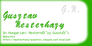 gusztav mesterhazy business card